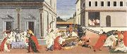 Sandro Botticelli Three miracles of St Zanobius,reviving the dead oil on canvas